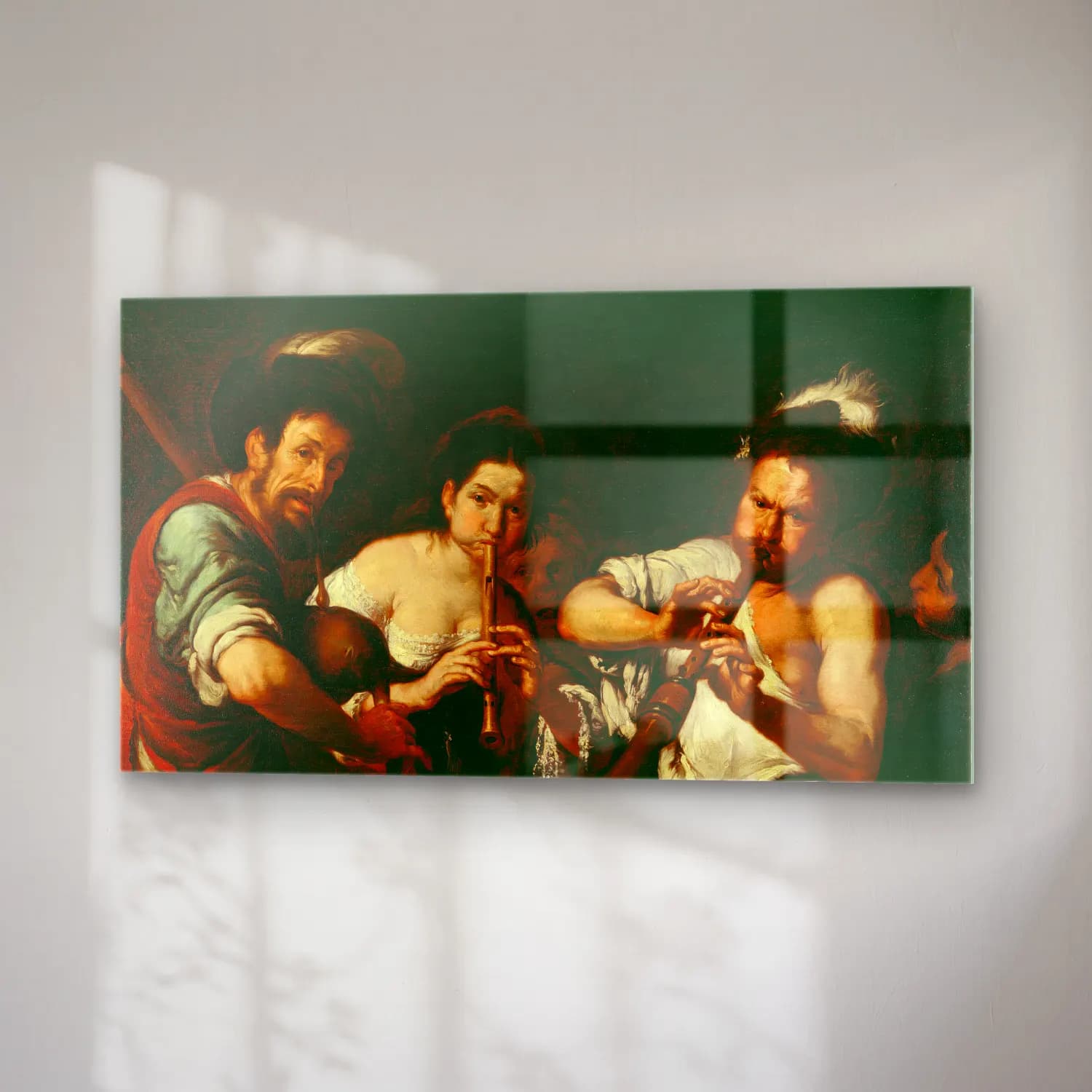 Bernardo Strozzi – Street Musicians (ca. 1630) cam tablo — sağ açıdan görünüm