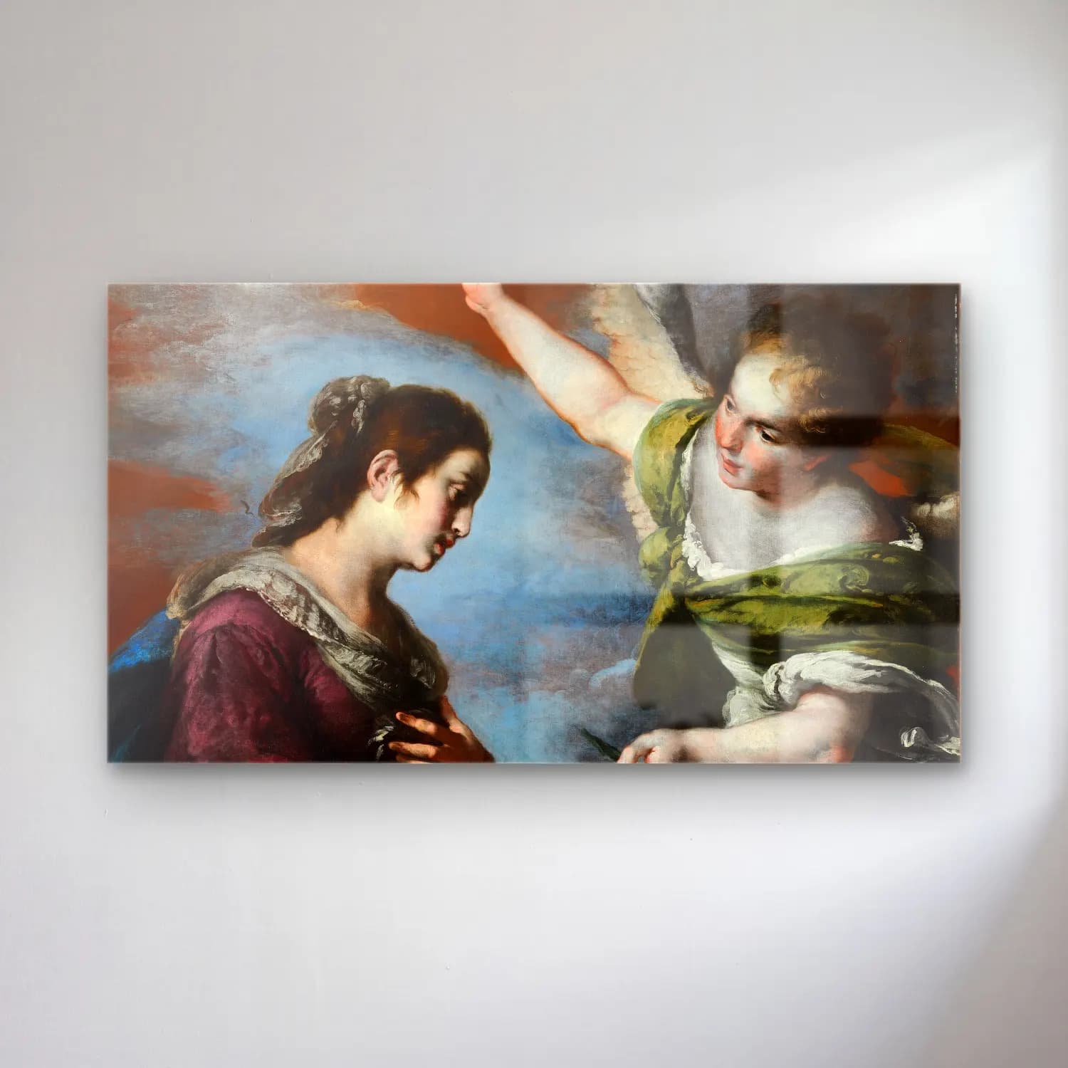 Bernardo Strozzi – The Annunciation cam tablo — Bernardo Strozzi – The Annunciation — yağlı boya melek