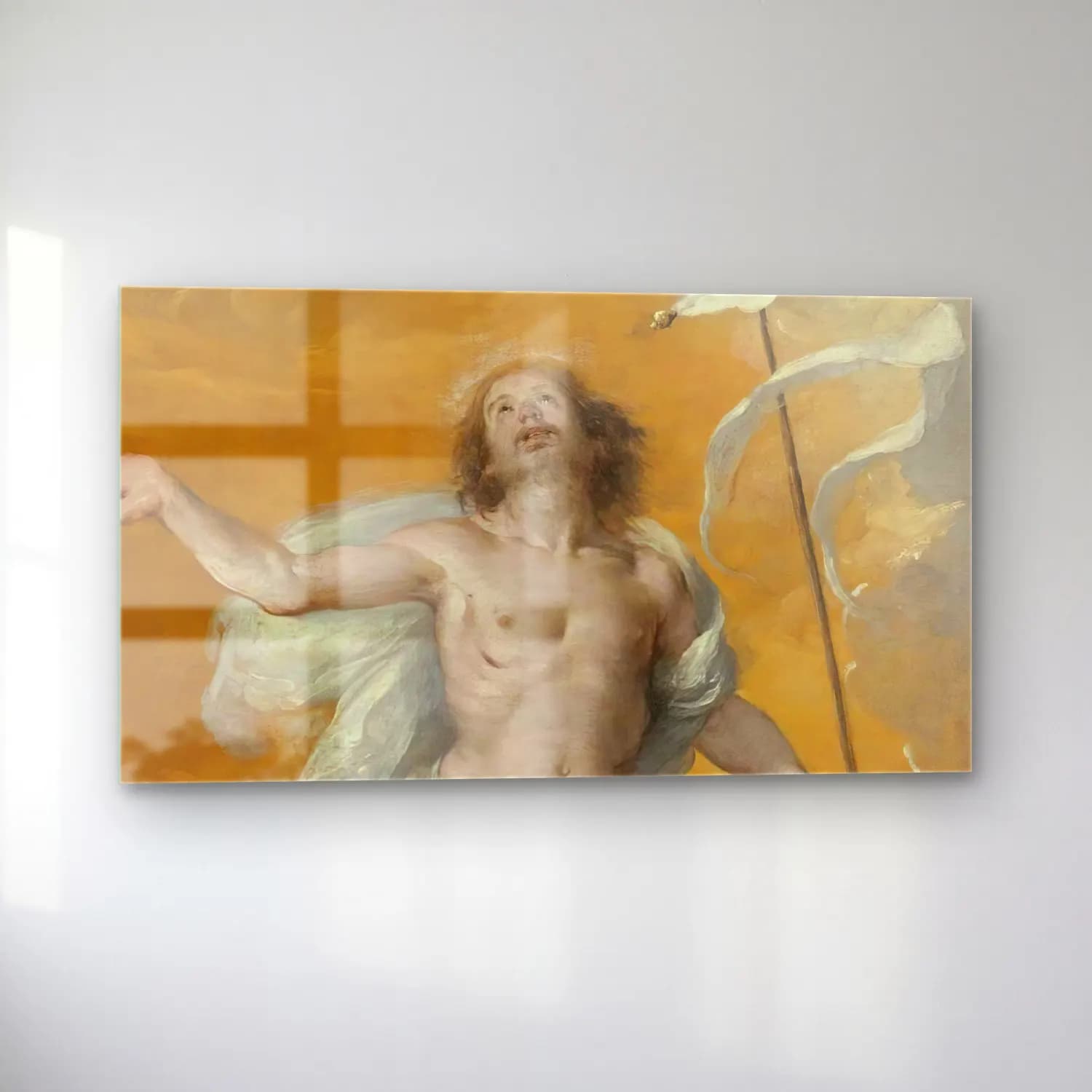 Bernardo Strozzi – The Risen Christ cam tablo — sol açıdan görünüm