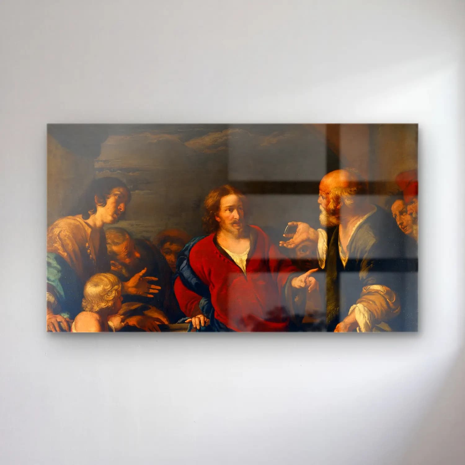 Bernardo Strozzi – The Tribute Money cam tablo — Bernardo Strozzi – The Tribute Money — yağlı boya dini sahne