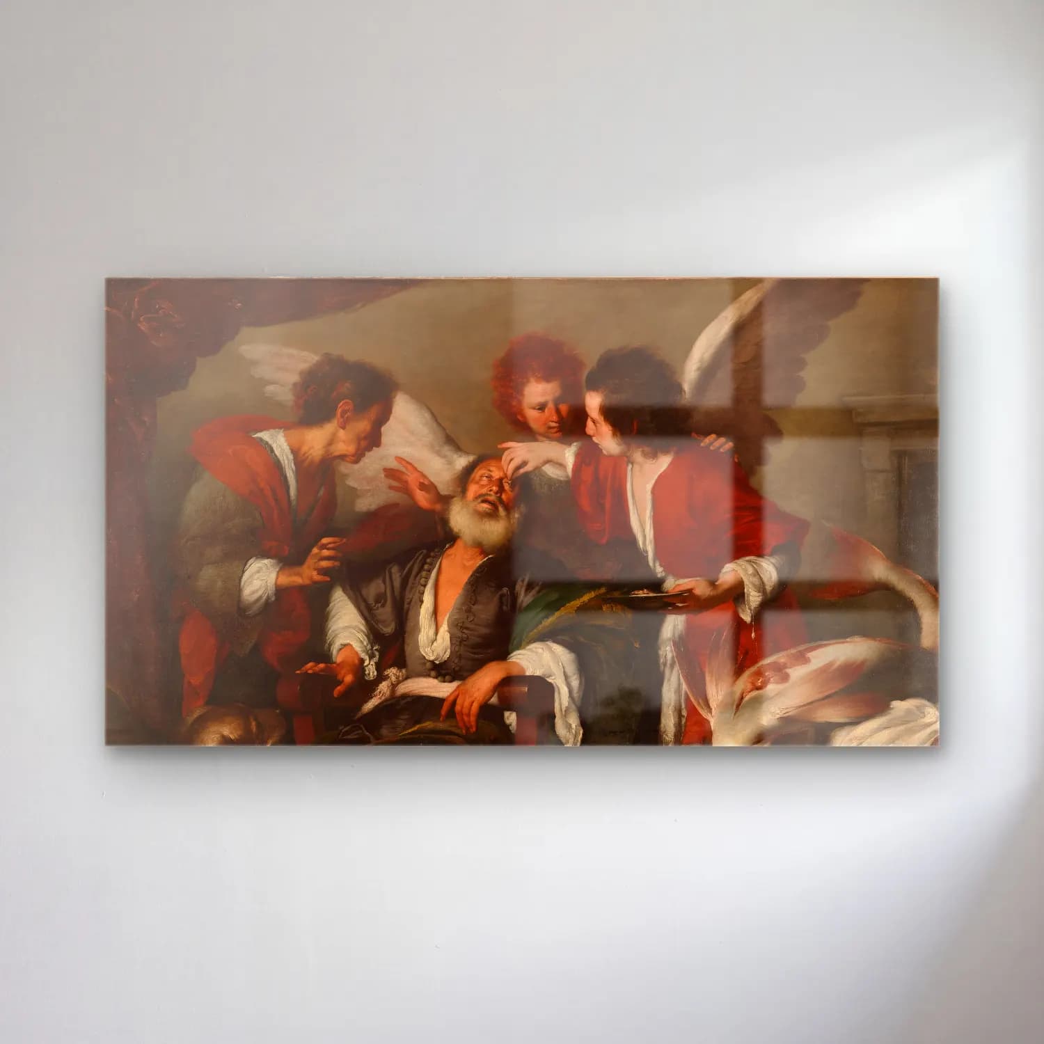 Bernardo Strozzi – Tobias Curing His Father’s Blindness cam tablo — Bernardo Strozzi – Tobias Curing His Father’s Blindness — yağlı boya dini sahne