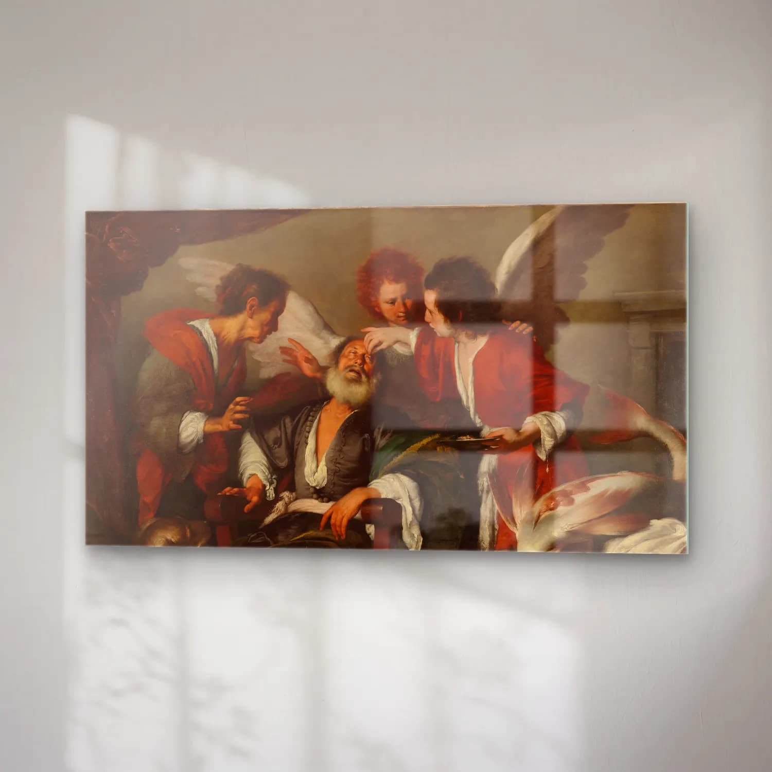 Bernardo Strozzi – Tobias Curing His Father’s Blindness cam tablo — sağ açıdan görünüm