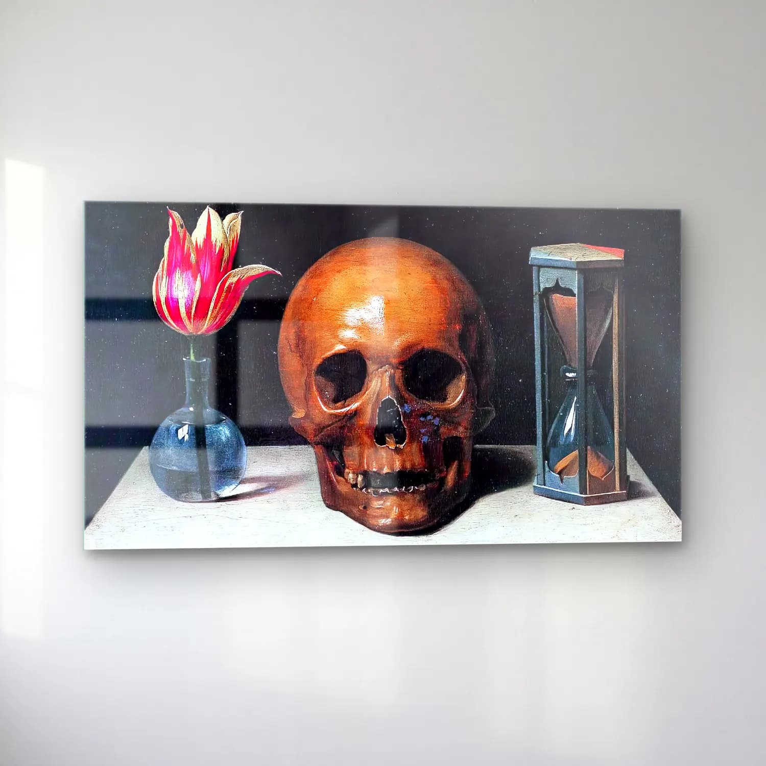 Philippe de Champaigne – Still-Life with a Skull cam tablo — sol açıdan görünüm
