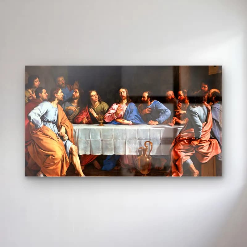 Philippe de Champaigne – The Last Supper cam tablo — Philippe de Champaigne – The Last Supper — yağlı boya dini sahne