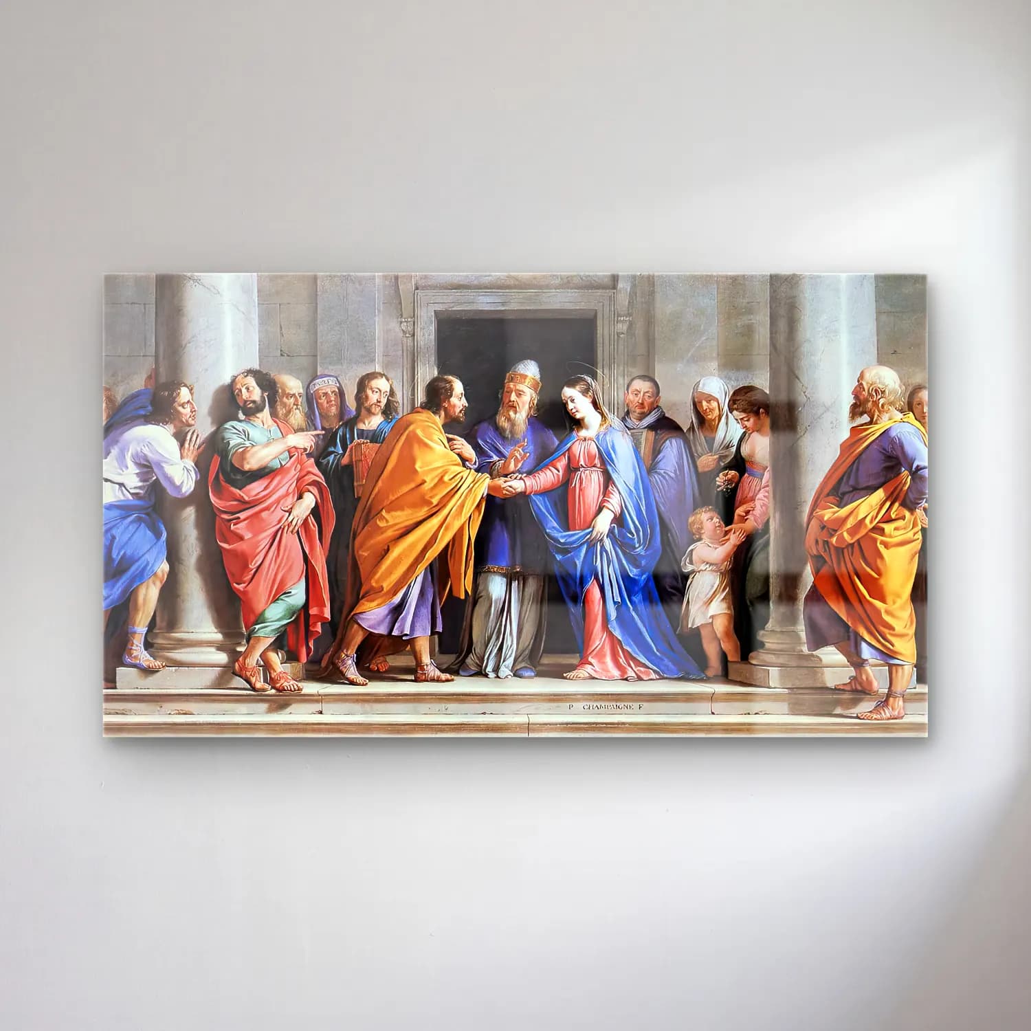 Philippe de Champaigne – The Marriage of the Virgin cam tablo — Philippe de Champaigne – The Marriage of the Virgin — yağlı boya dini sahne
