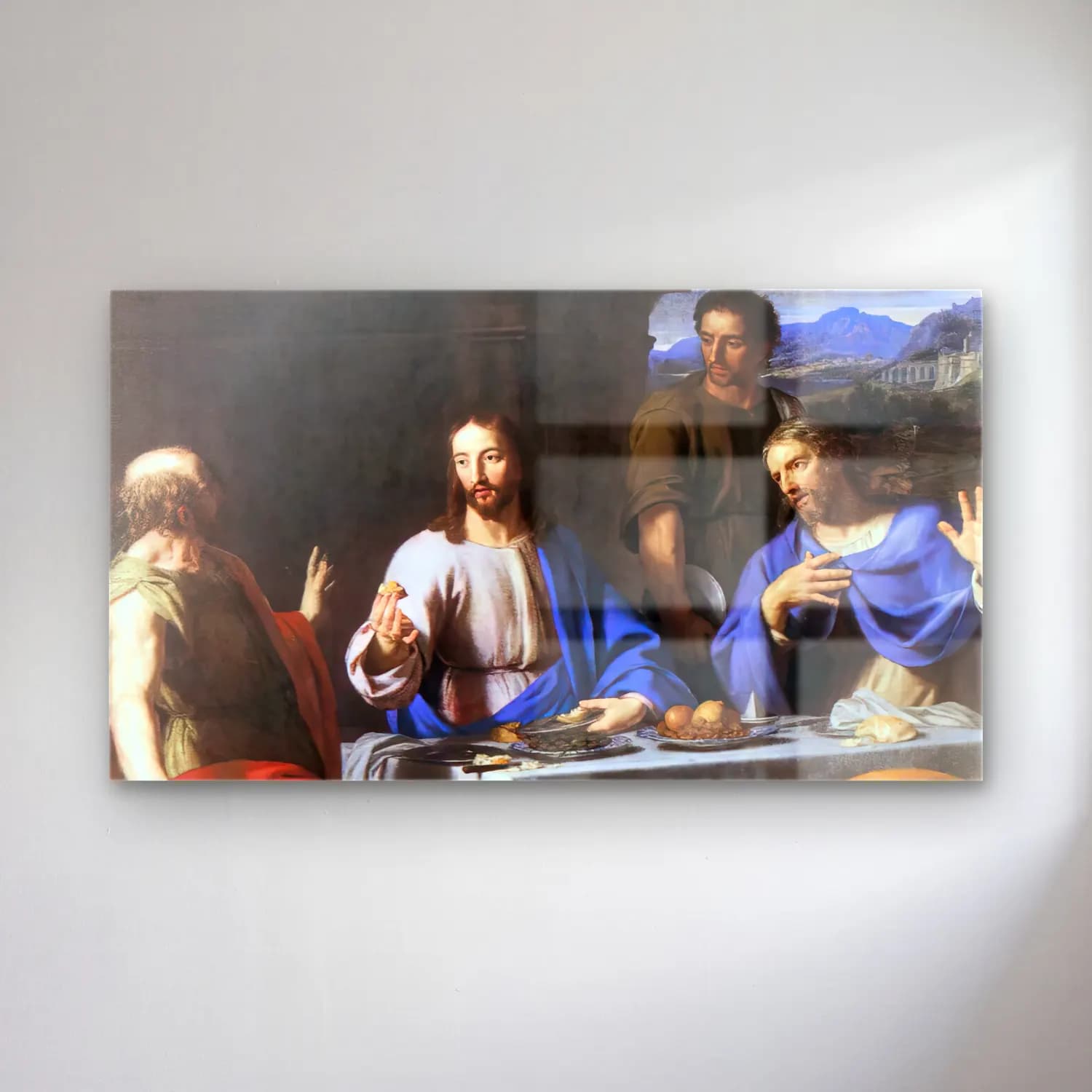 Philippe de Champaigne – The Supper at Emmaus cam tablo — Philippe de Champaigne – The Supper at Emmaus — yağlı boya dini sahne