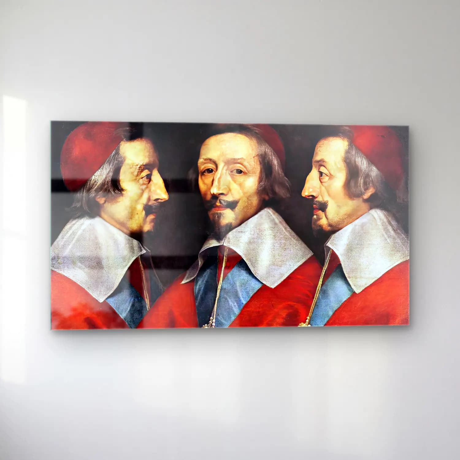 Philippe de Champaigne – Triple Portrait of Richelieu cam tablo — sol açıdan görünüm