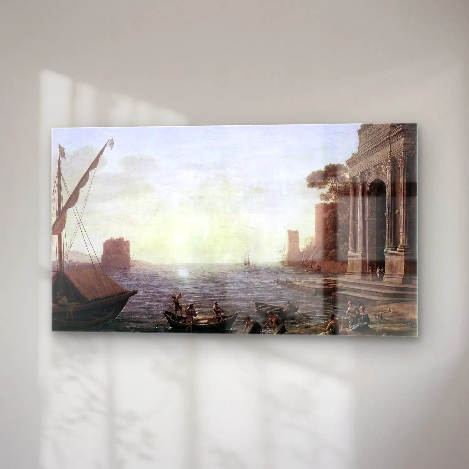 Claude Lorrain – A Seaport at Sunrise cam tablo — sağ açıdan görünüm