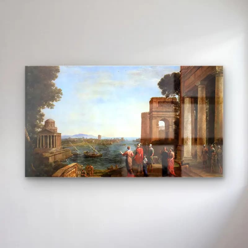 Claude Lorrain – Aeneas s Farewell to Dido in Carthago cam tablo — Claude Lorrain – Aeneas s Farewell to Dido in Carthago — yağlı boya roma