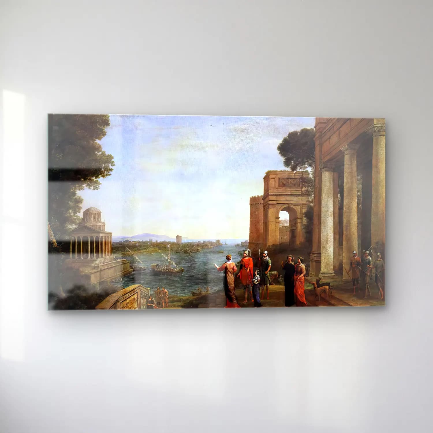 Claude Lorrain – Aeneas s Farewell to Dido in Carthago cam tablo — sol açıdan görünüm