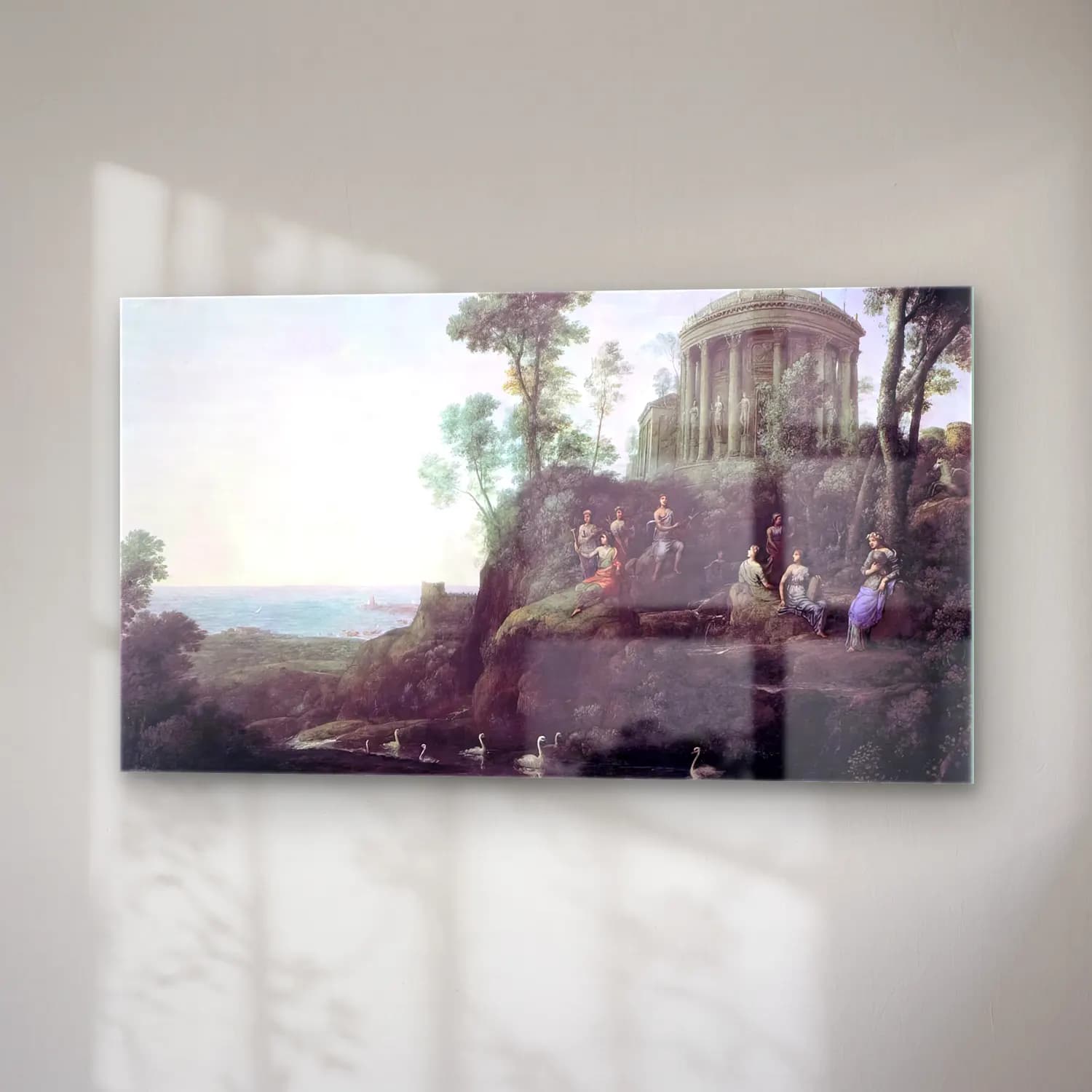 Claude Lorrain – Apollo and the Muses on Mount Helion (Parnassus) cam tablo — sağ açıdan görünüm