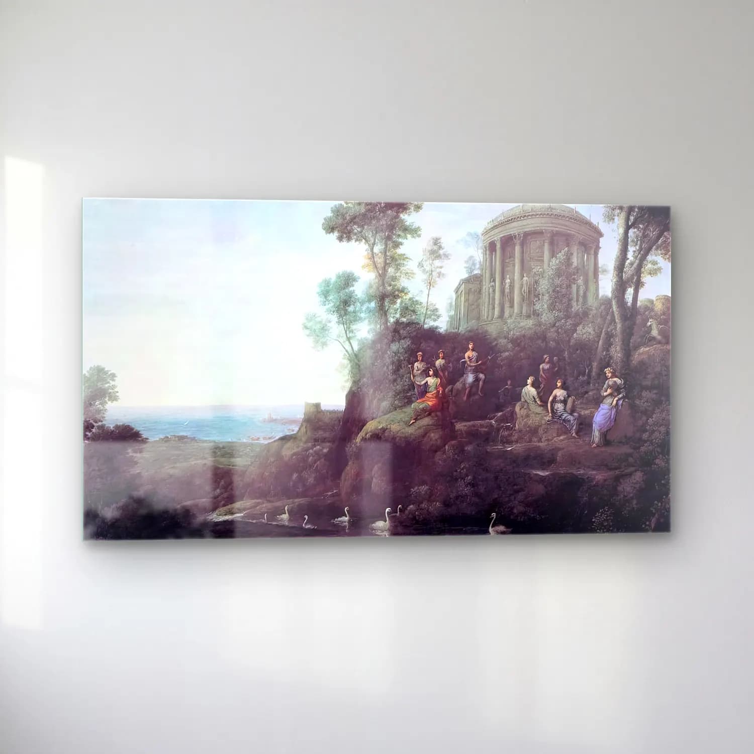 Claude Lorrain – Apollo and the Muses on Mount Helion (Parnassus) cam tablo — sol açıdan görünüm