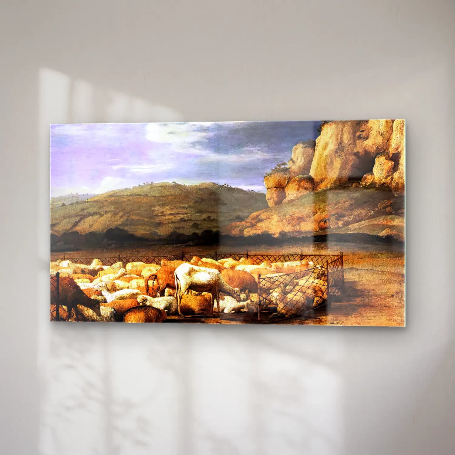 Claude Lorrain – Flock of Sheep in the Campagna cam tablo — sağ açıdan görünüm