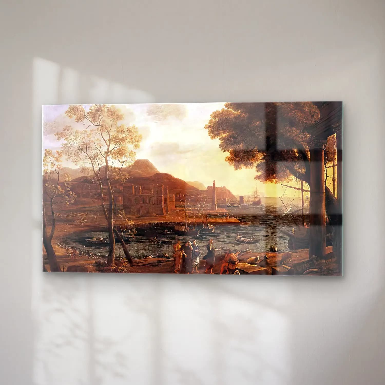 Claude Lorrain – Harbour Scene with Grieving Heliades cam tablo — sağ açıdan görünüm
