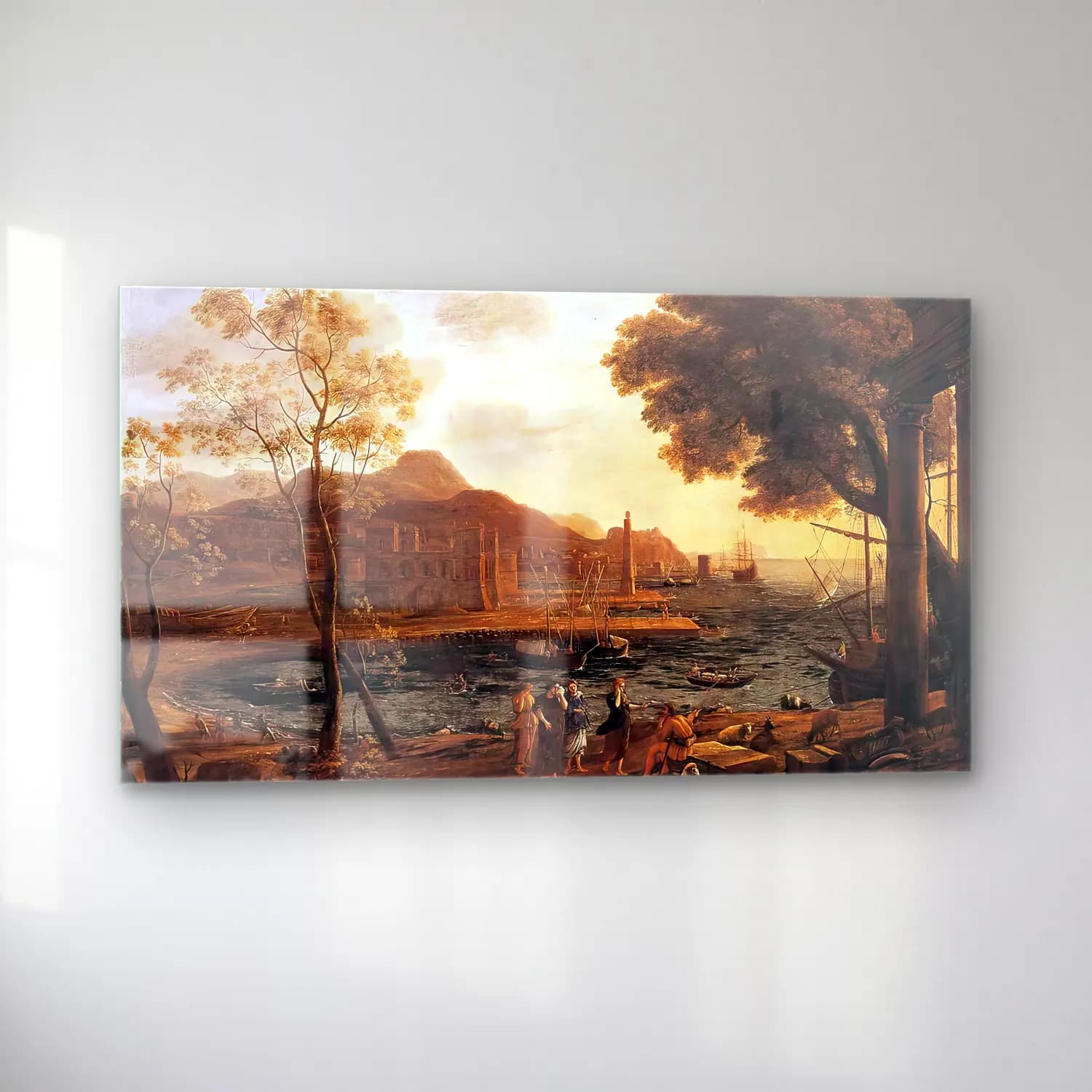 Claude Lorrain – Harbour Scene with Grieving Heliades cam tablo — sol açıdan görünüm