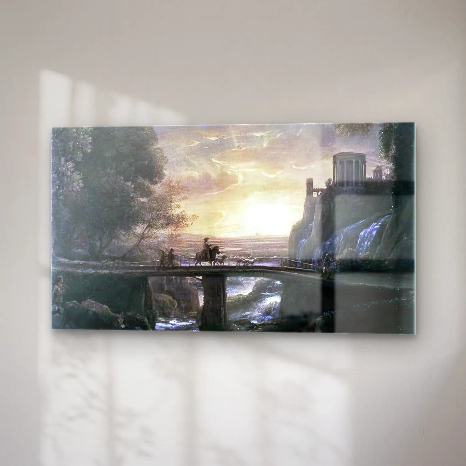 Claude Lorrain – Imaginary View of Tivoli cam tablo — sağ açıdan görünüm