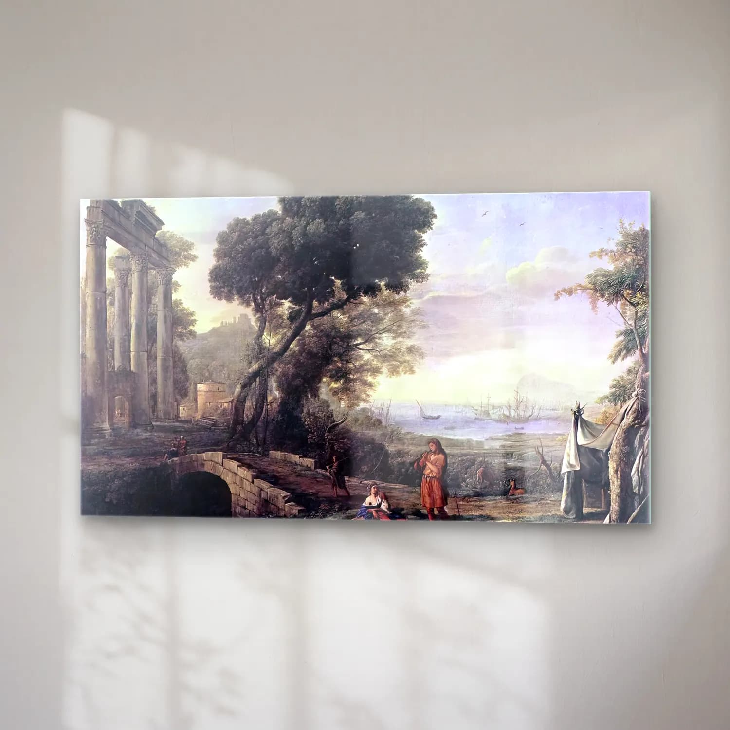 Claude Lorrain – Italian Coastal Landscape cam tablo — sağ açıdan görünüm