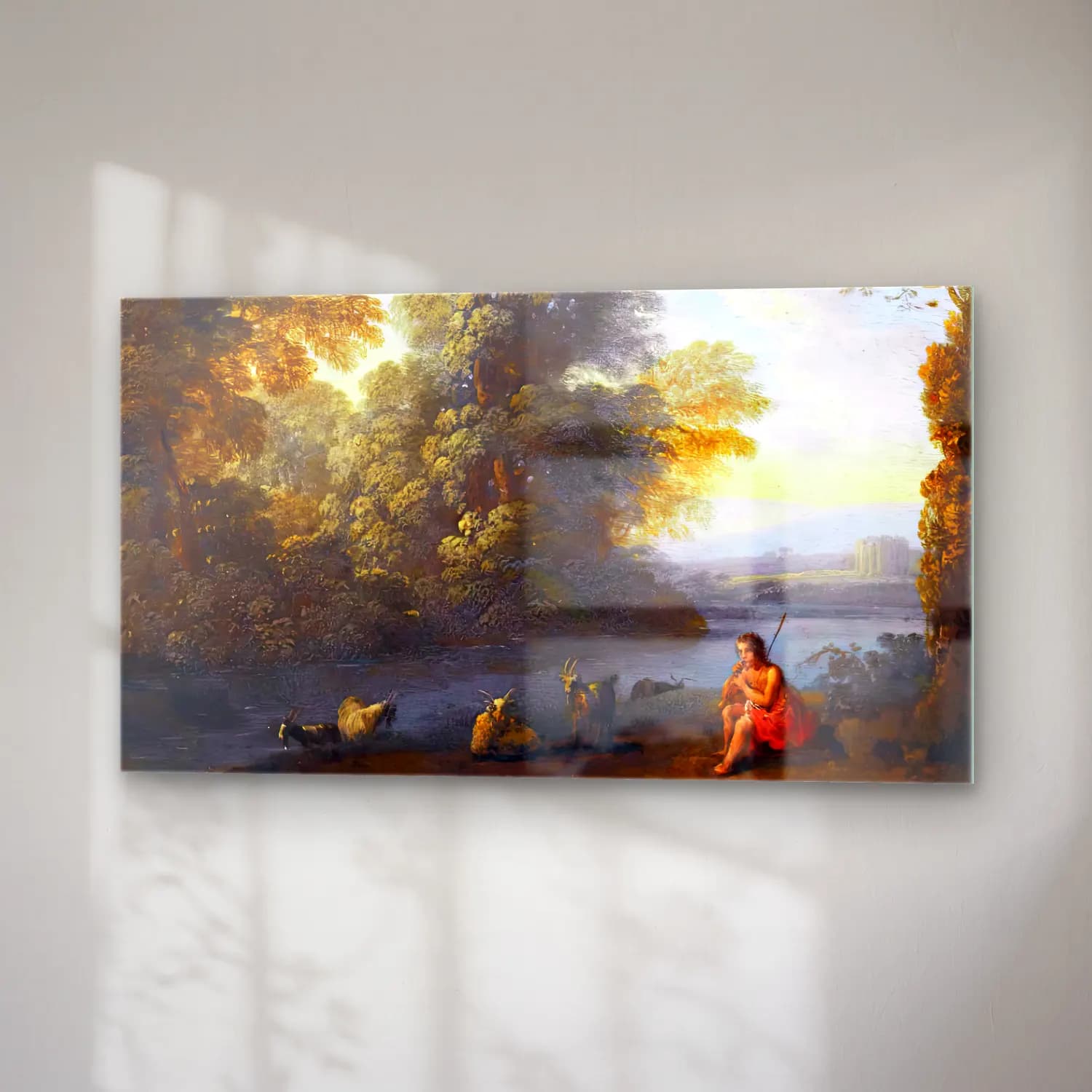 Claude Lorrain – Italianate Landscape cam tablo — sağ açıdan görünüm