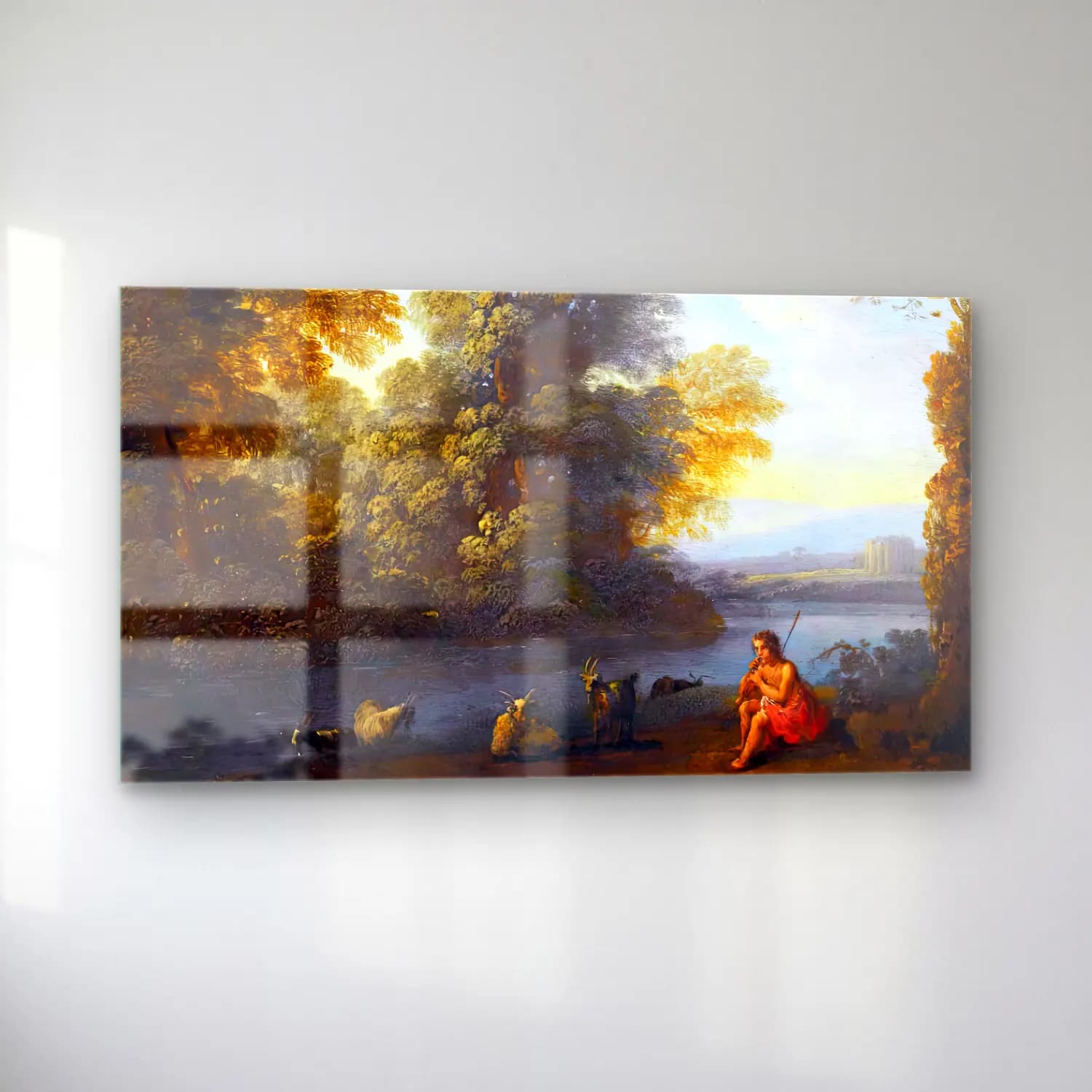Claude Lorrain – Italianate Landscape cam tablo — sol açıdan görünüm