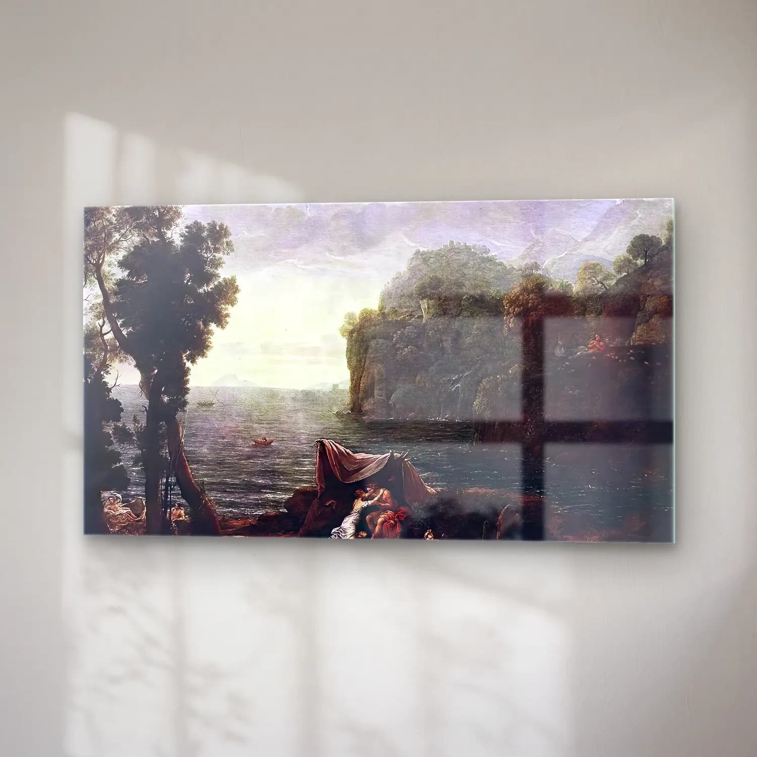 Claude Lorrain – Landscape with Acis and Galatea cam tablo — sağ açıdan görünüm