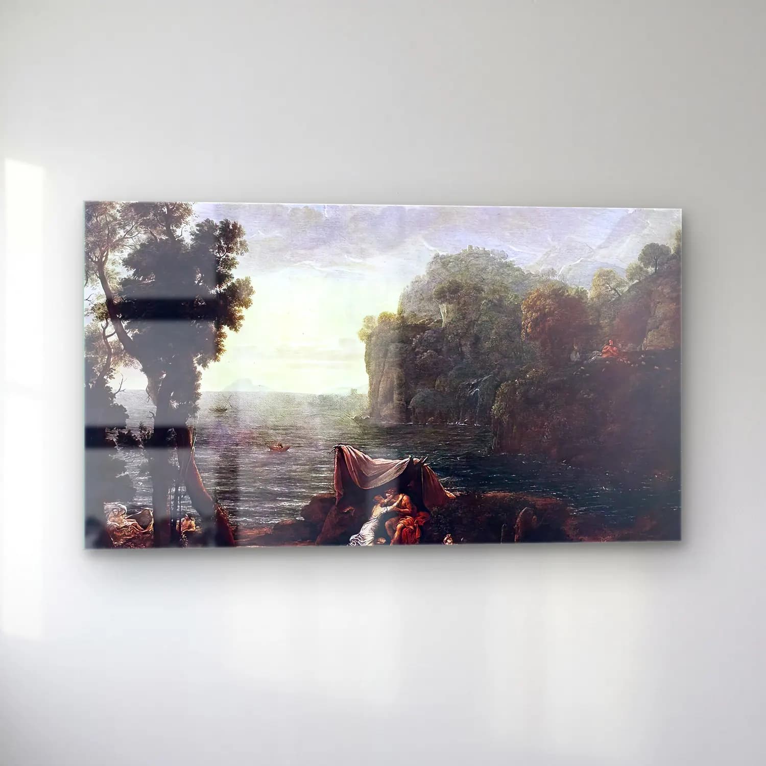 Claude Lorrain – Landscape with Acis and Galatea cam tablo — sol açıdan görünüm