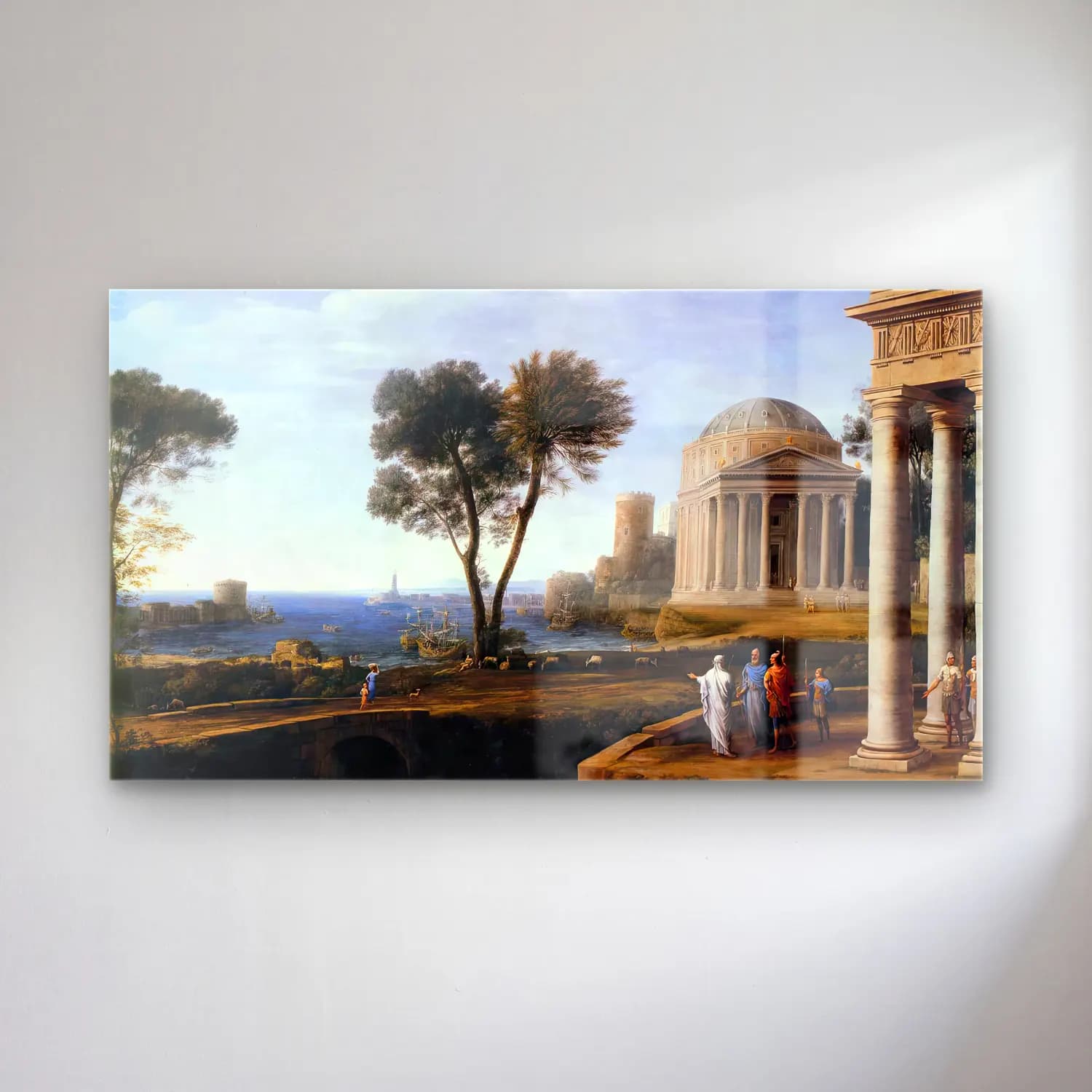 Claude Lorrain – Landscape with Aeneas at Delos cam tablo — Claude Lorrain – Landscape with Aeneas at Delos — yağlı boya dini sahne