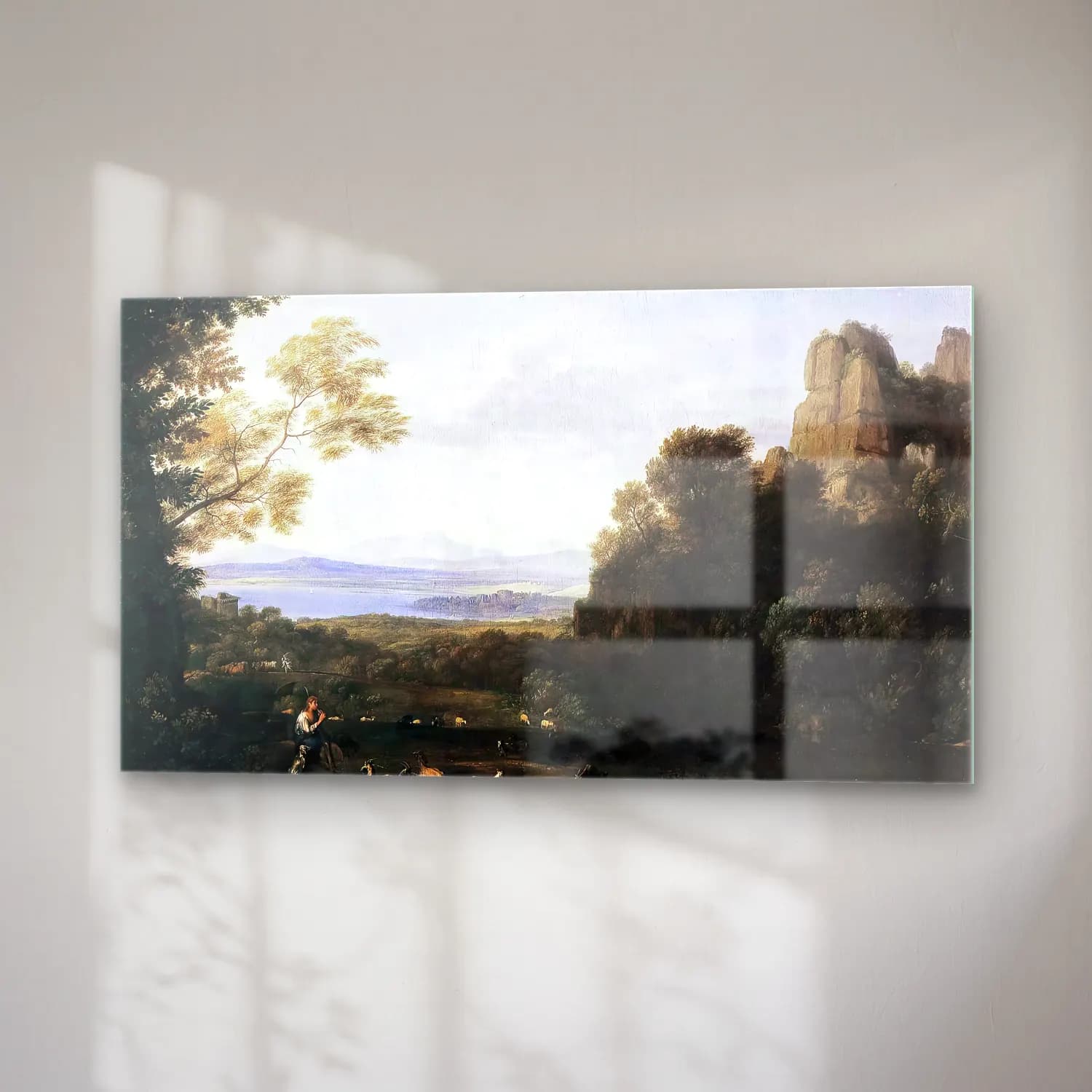 Claude Lorrain – Landscape with Apollo and Mercury cam tablo — sağ açıdan görünüm