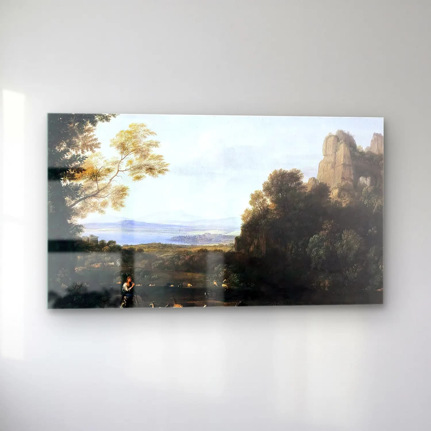 Claude Lorrain – Landscape with Apollo and Mercury cam tablo — sol açıdan görünüm