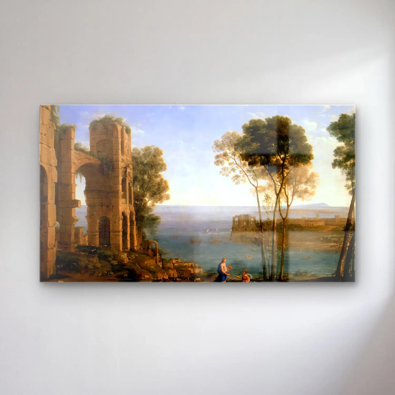 Claude Lorrain – Landscape with Apollo and the Cumaean Sibyl cam tablo — Claude Lorrain – Landscape with Apollo and the Cumaean Sibyl — yağlı boya i̇talyan sahili