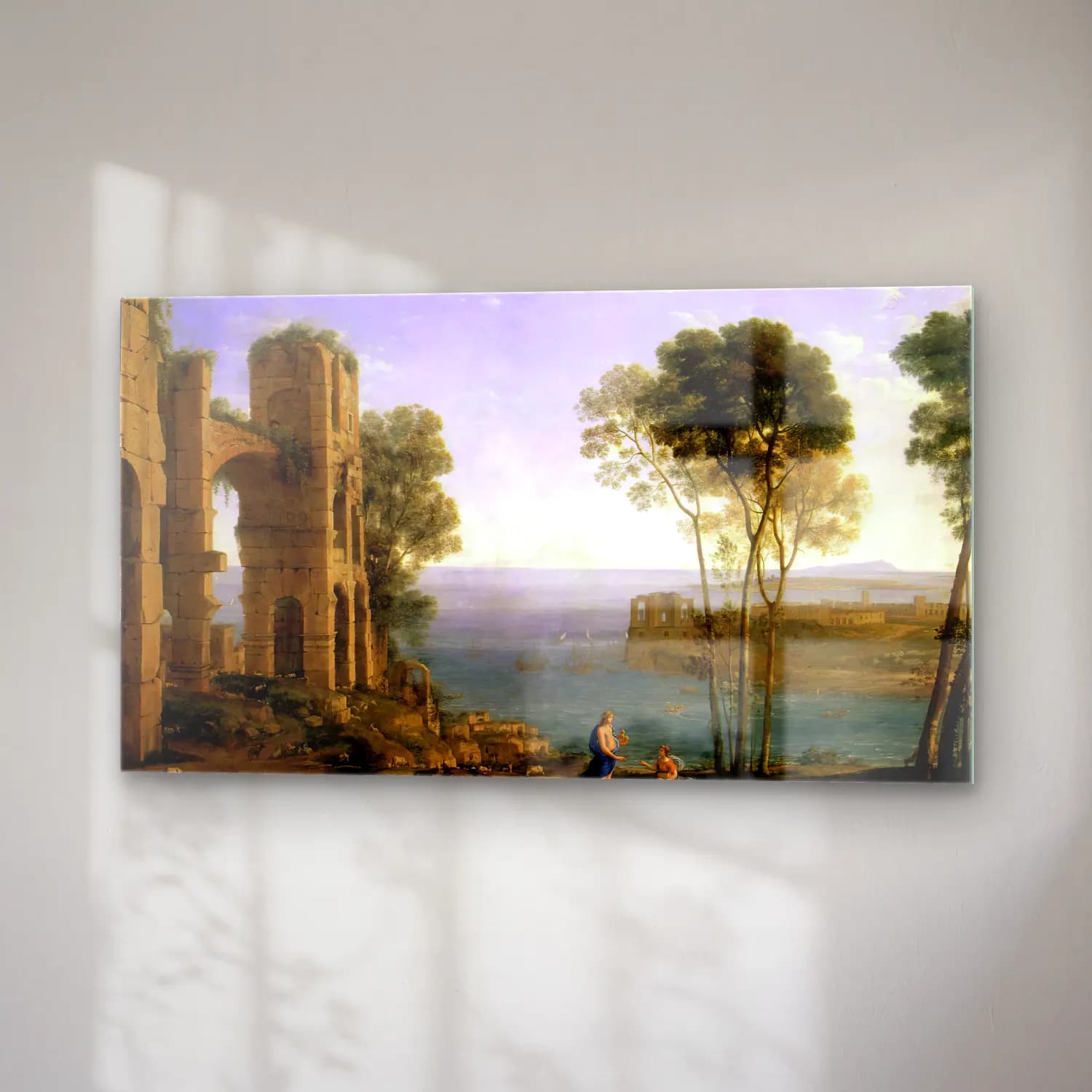 Claude Lorrain – Landscape with Apollo and the Cumaean Sibyl cam tablo — sağ açıdan görünüm