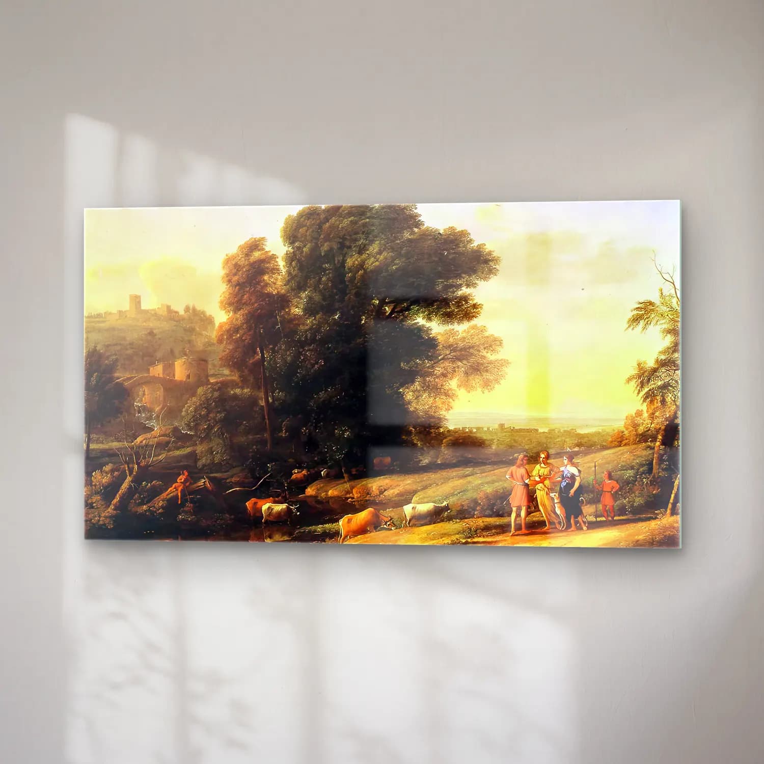 Claude Lorrain – Landscape with Cephalus and Procris Reunited cam tablo — sağ açıdan görünüm