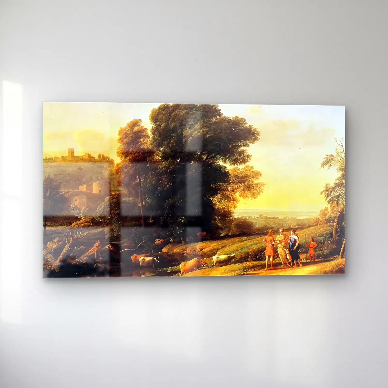 Claude Lorrain – Landscape with Cephalus and Procris Reunited cam tablo — sol açıdan görünüm
