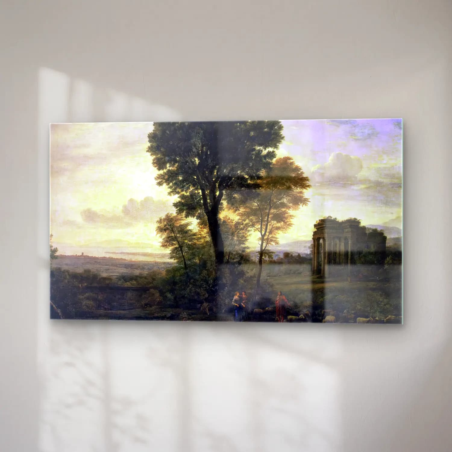 Claude Lorrain – Landscape with Jacob and Rachel at the Well (Morning) cam tablo — sağ açıdan görünüm