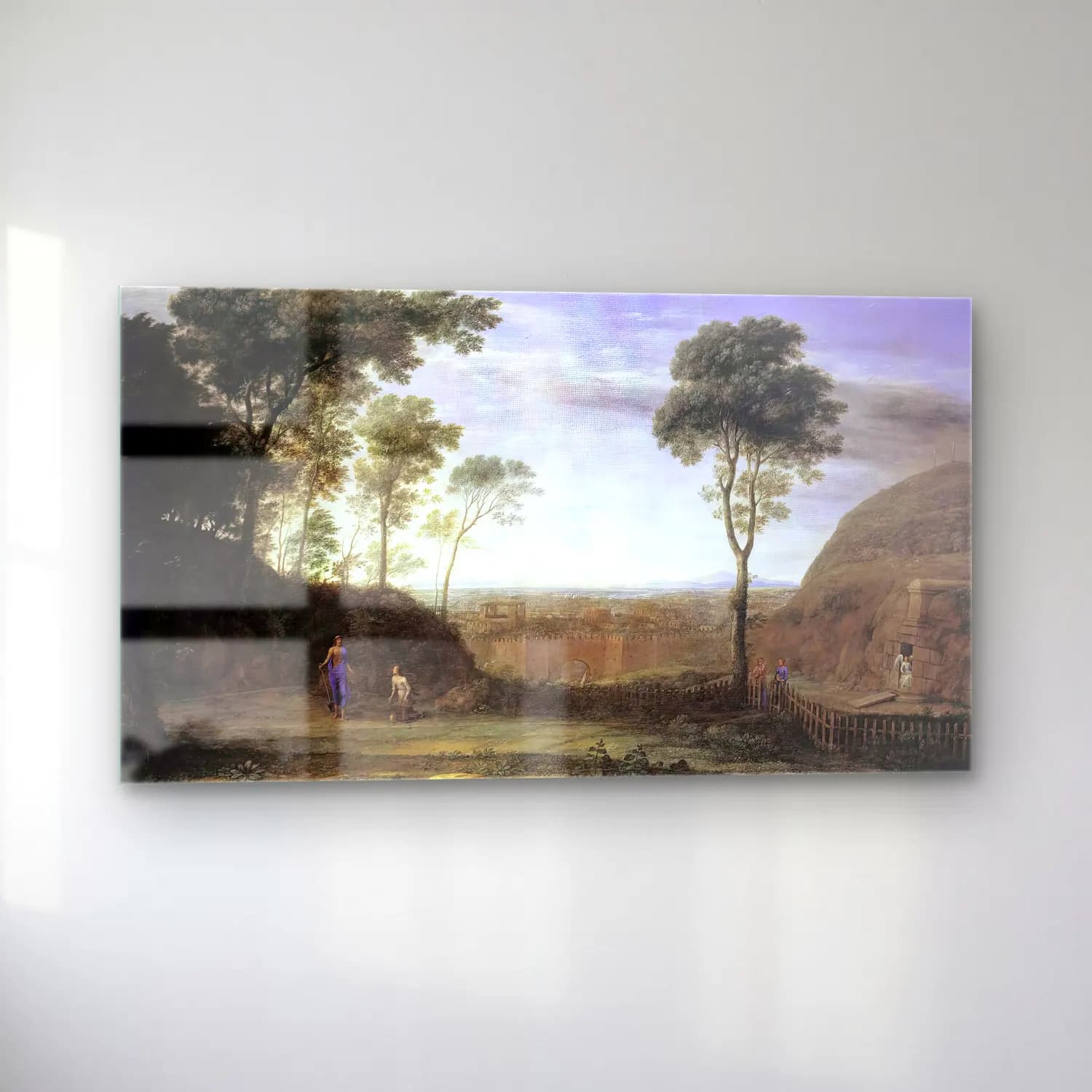 Claude Lorrain – Landscape with Noli Me Tangere Scene cam tablo — sol açıdan görünüm