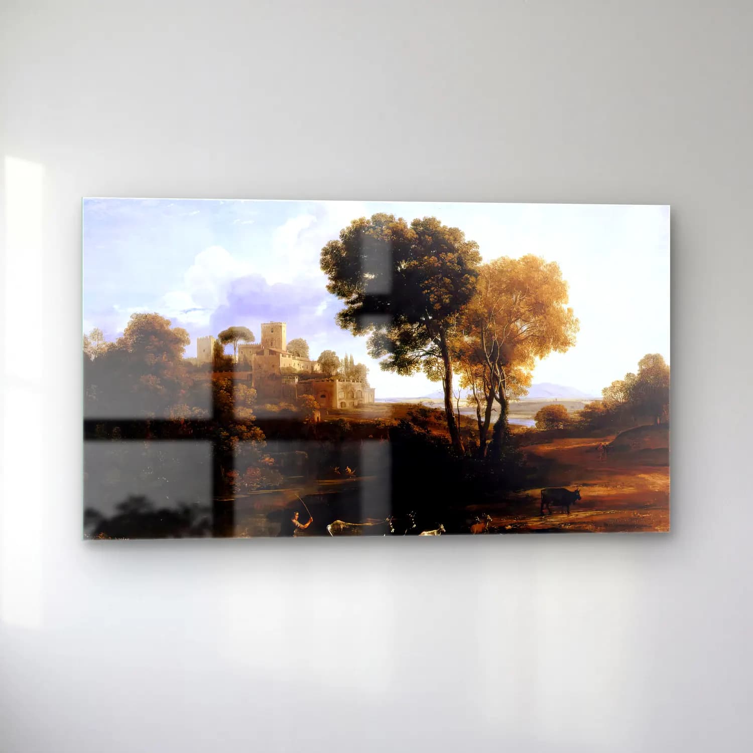Claude Lorrain – Landscape with Shepherds cam tablo — sol açıdan görünüm