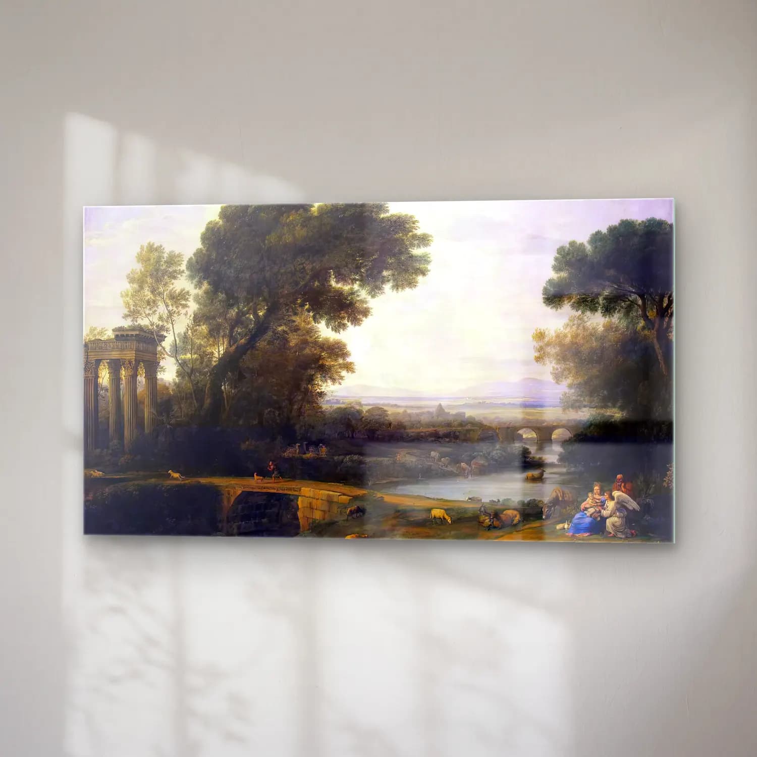 Claude Lorrain – Landscape with the Rest on the Flight into Egypt cam tablo — sağ açıdan görünüm