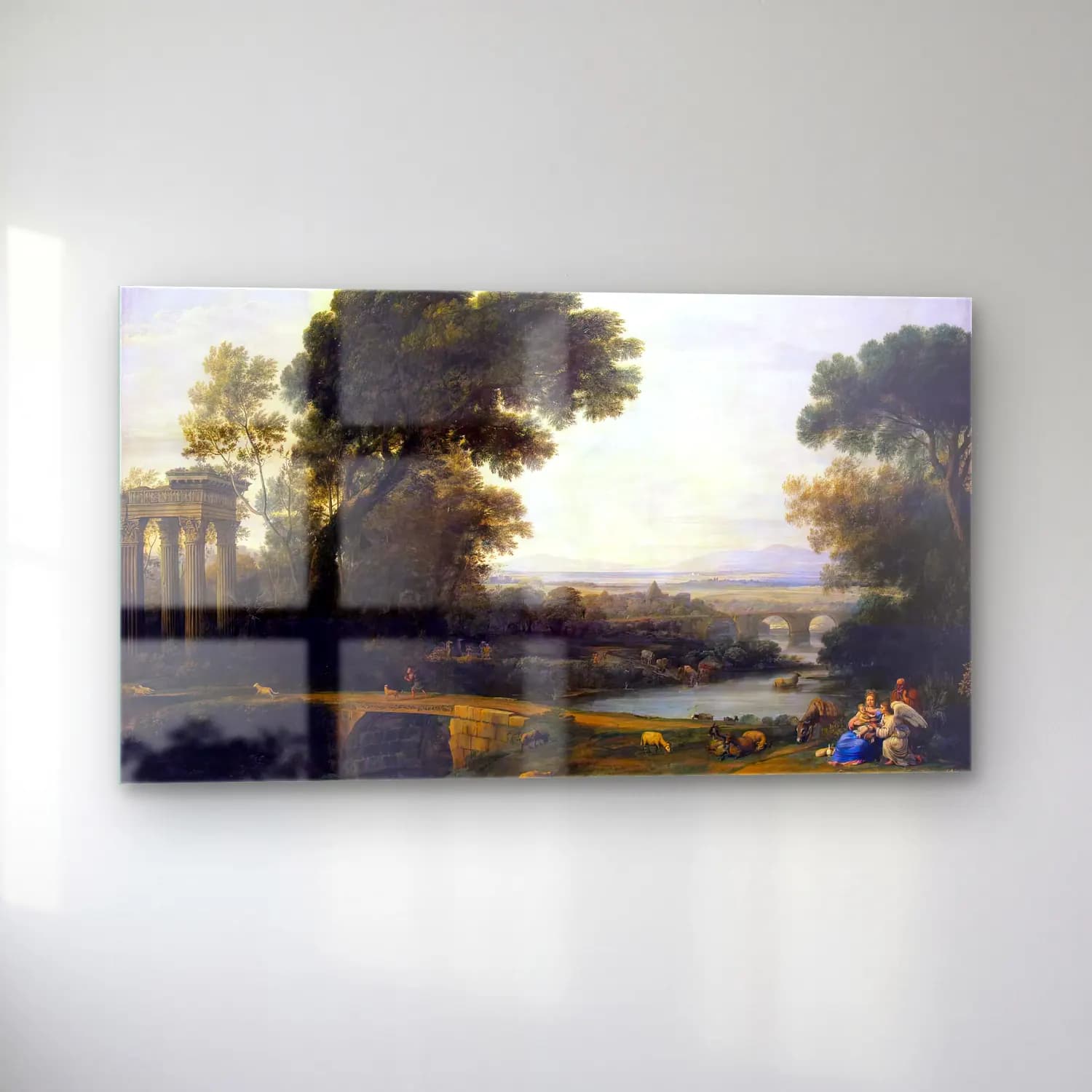 Claude Lorrain – Landscape with the Rest on the Flight into Egypt cam tablo — sol açıdan görünüm