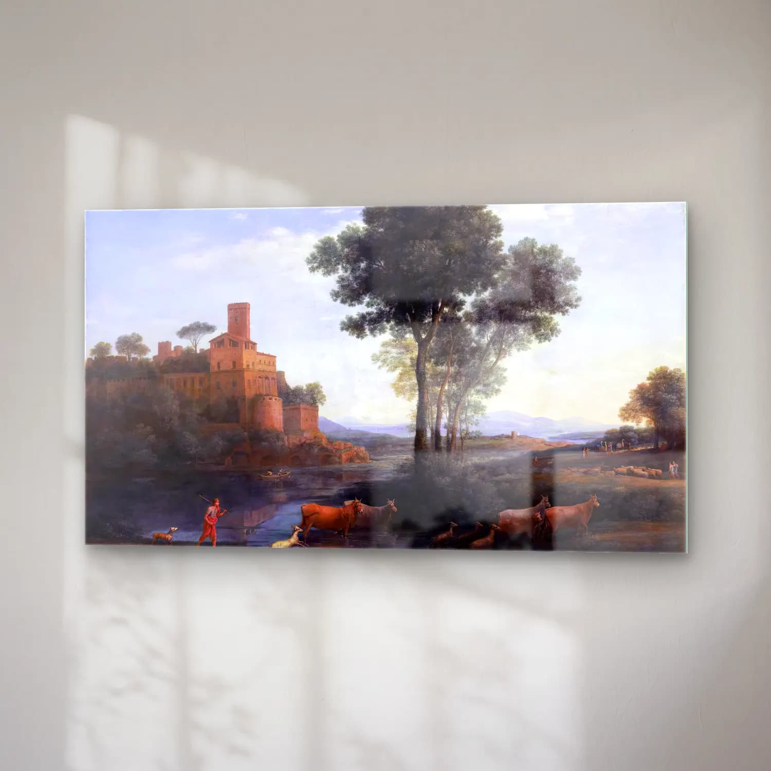 Claude Lorrain – Landscape with the Voyage of Jacob cam tablo — sağ açıdan görünüm
