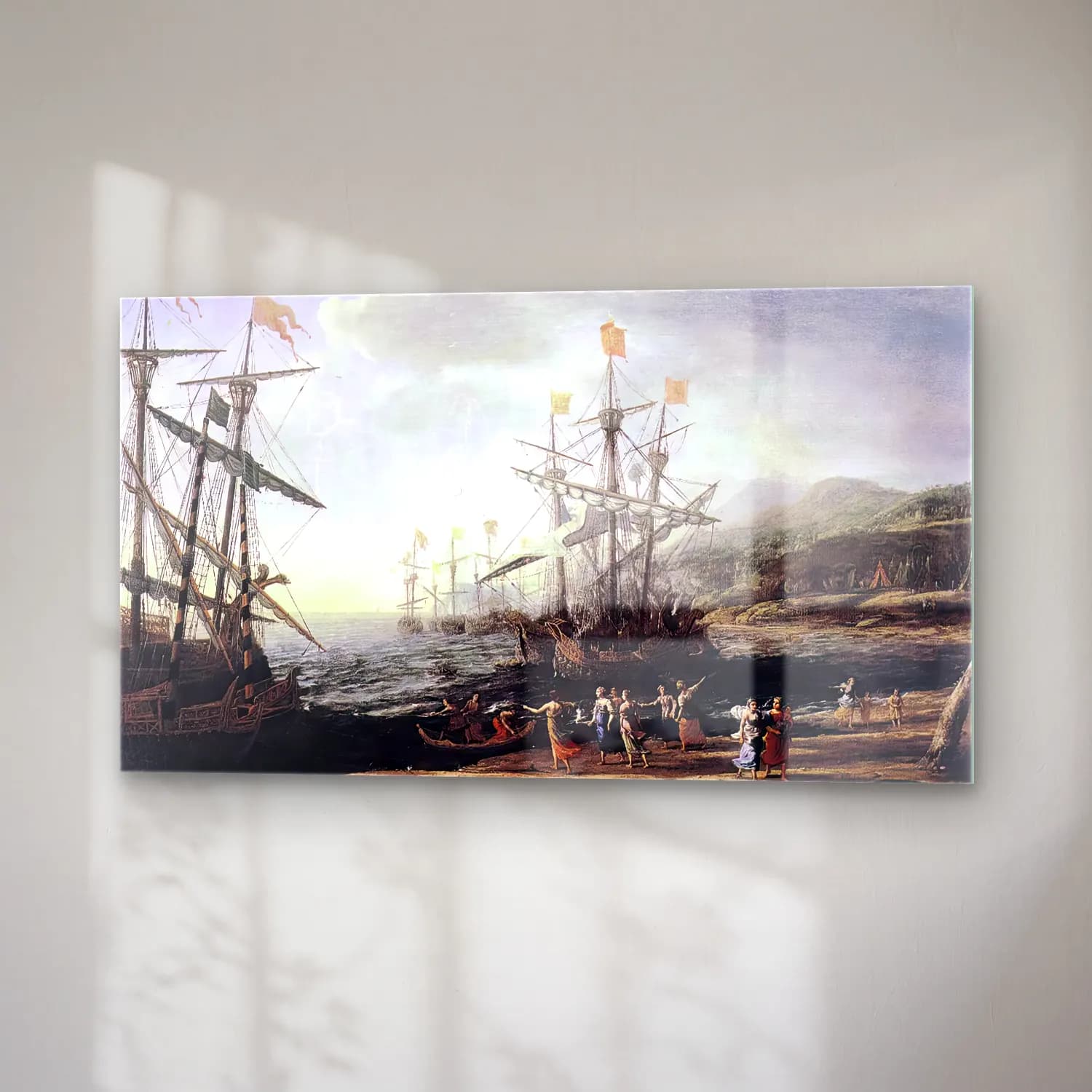 Claude Lorrain – Marine with the Trojans Burning their Boats cam tablo — sağ açıdan görünüm