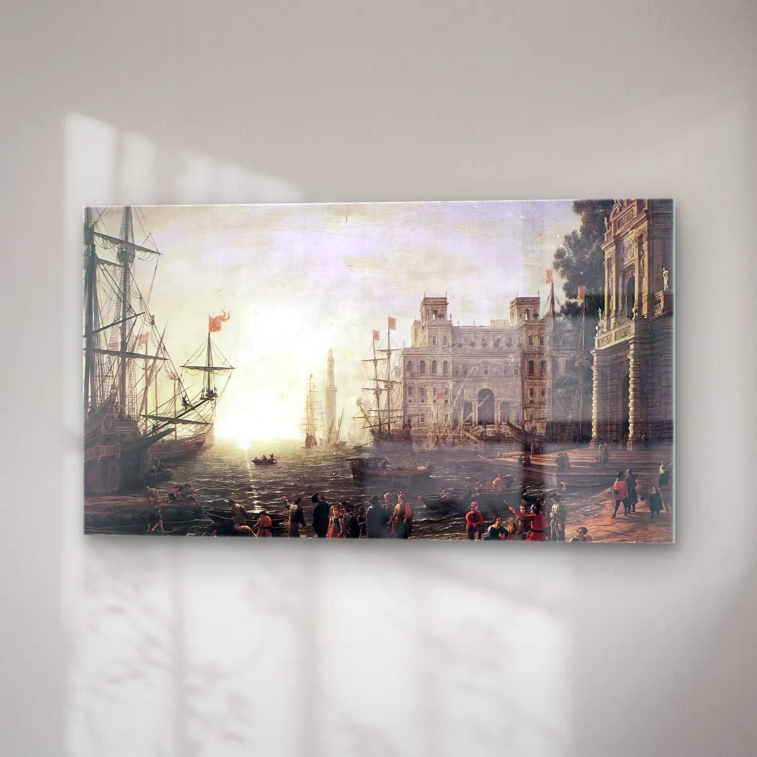 Claude Lorrain – Port Scene with the Villa Medici cam tablo — sağ açıdan görünüm