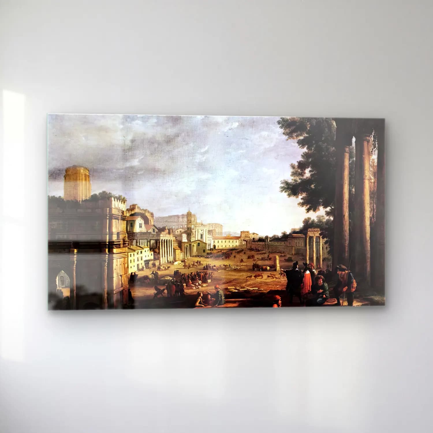 Claude Lorrain – The Campo Vaccino, Rome cam tablo — sol açıdan görünüm