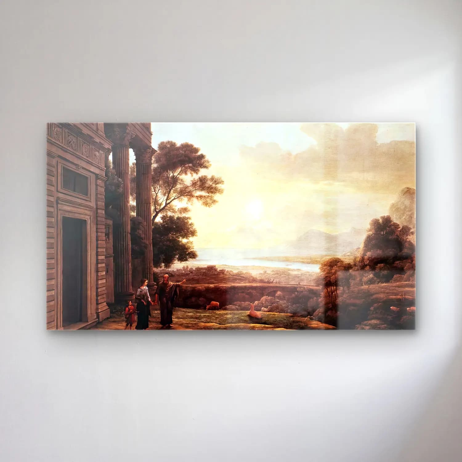 Claude Lorrain – The Expulsion of Hagar cam tablo — Claude Lorrain – The Expulsion of Hagar — yağlı boya antik kalıntılar