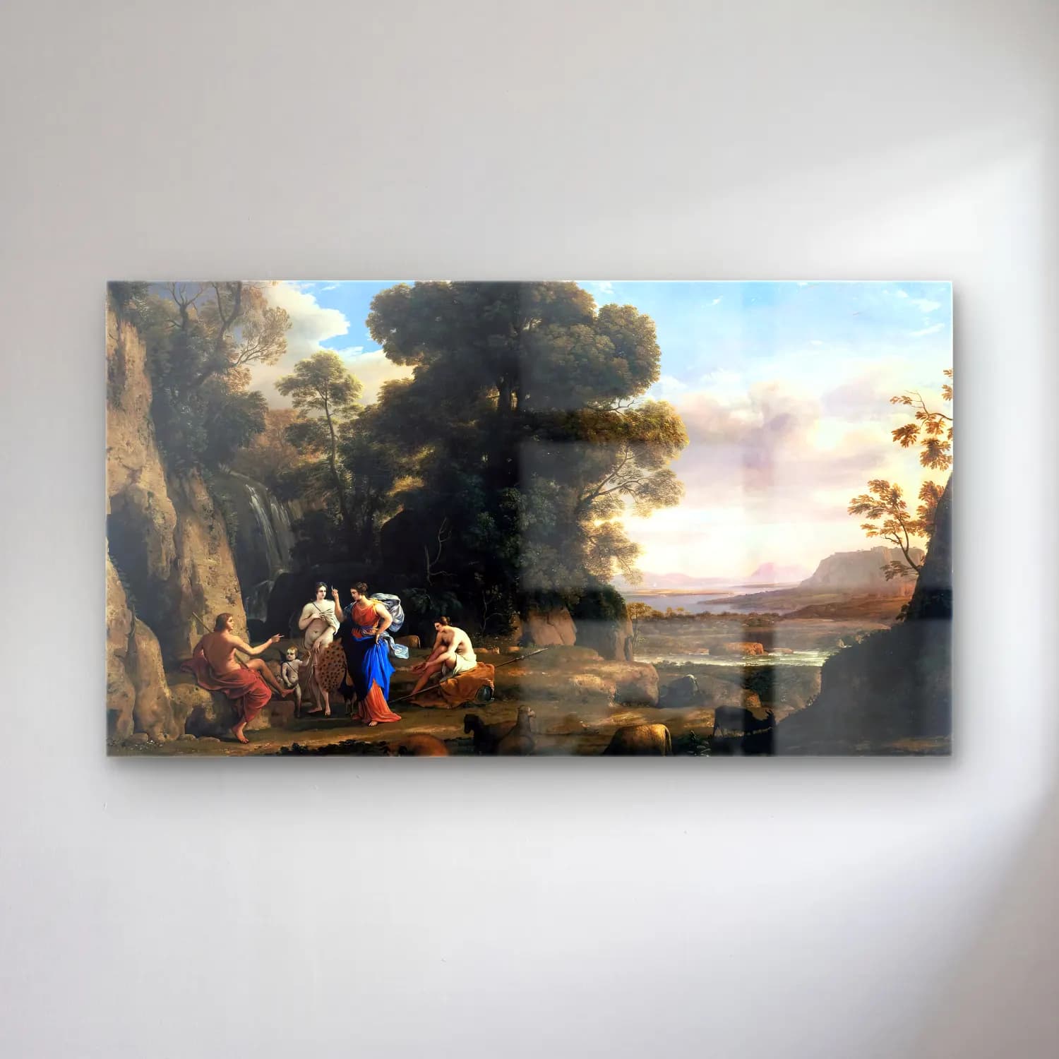 Claude Lorrain – The Judgment of Paris cam tablo — Claude Lorrain – The Judgment of Paris — yağlı boya mitolojik sahne