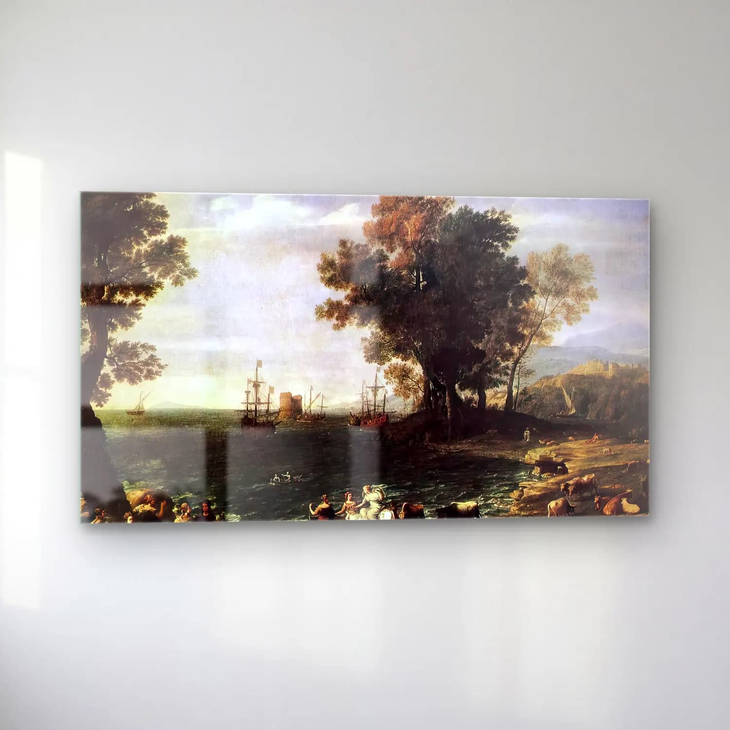 Claude Lorrain – The Rape of Europa cam tablo — sol açıdan görünüm
