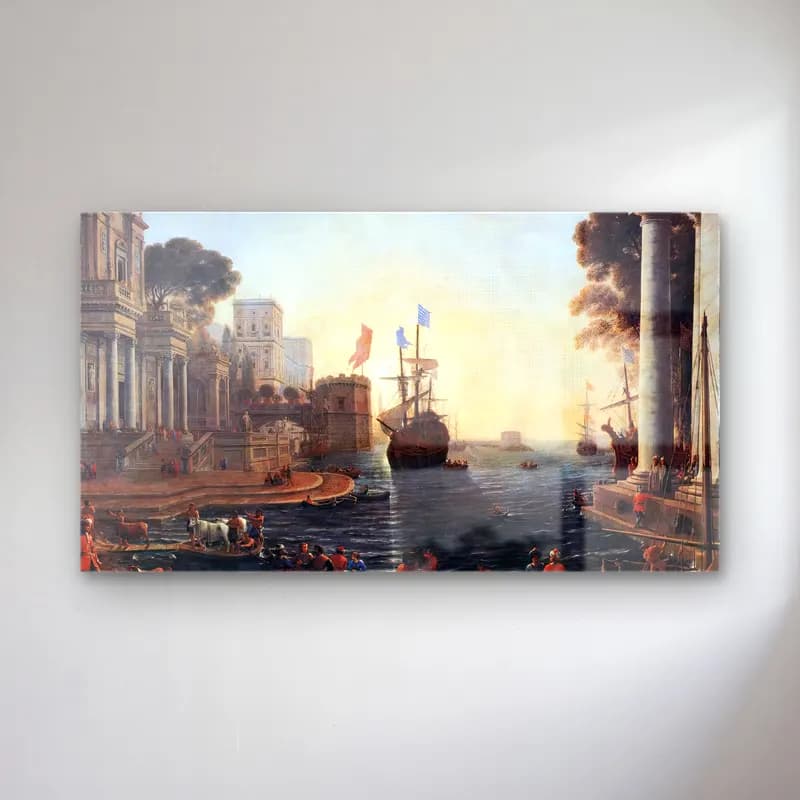 Claude Lorrain – Ulysses Returns Chryseis to her Father cam tablo — Claude Lorrain – Ulysses Returns Chryseis to her Father — yağlı boya liman ve tekneler