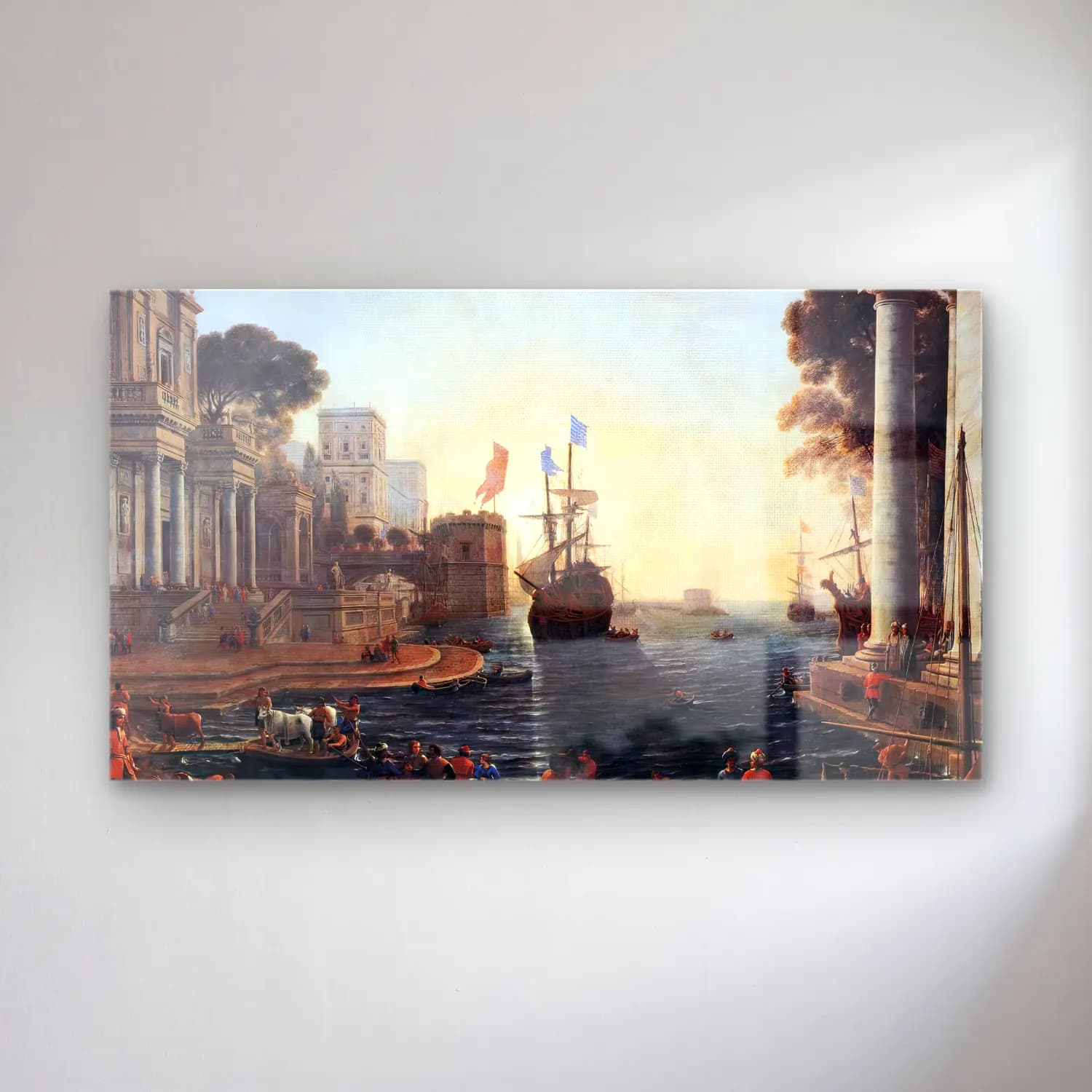 Claude Lorrain – Ulysses Returns Chryseis to her Father cam tablo — Claude Lorrain – Ulysses Returns Chryseis to her Father — yağlı boya liman ve tekneler