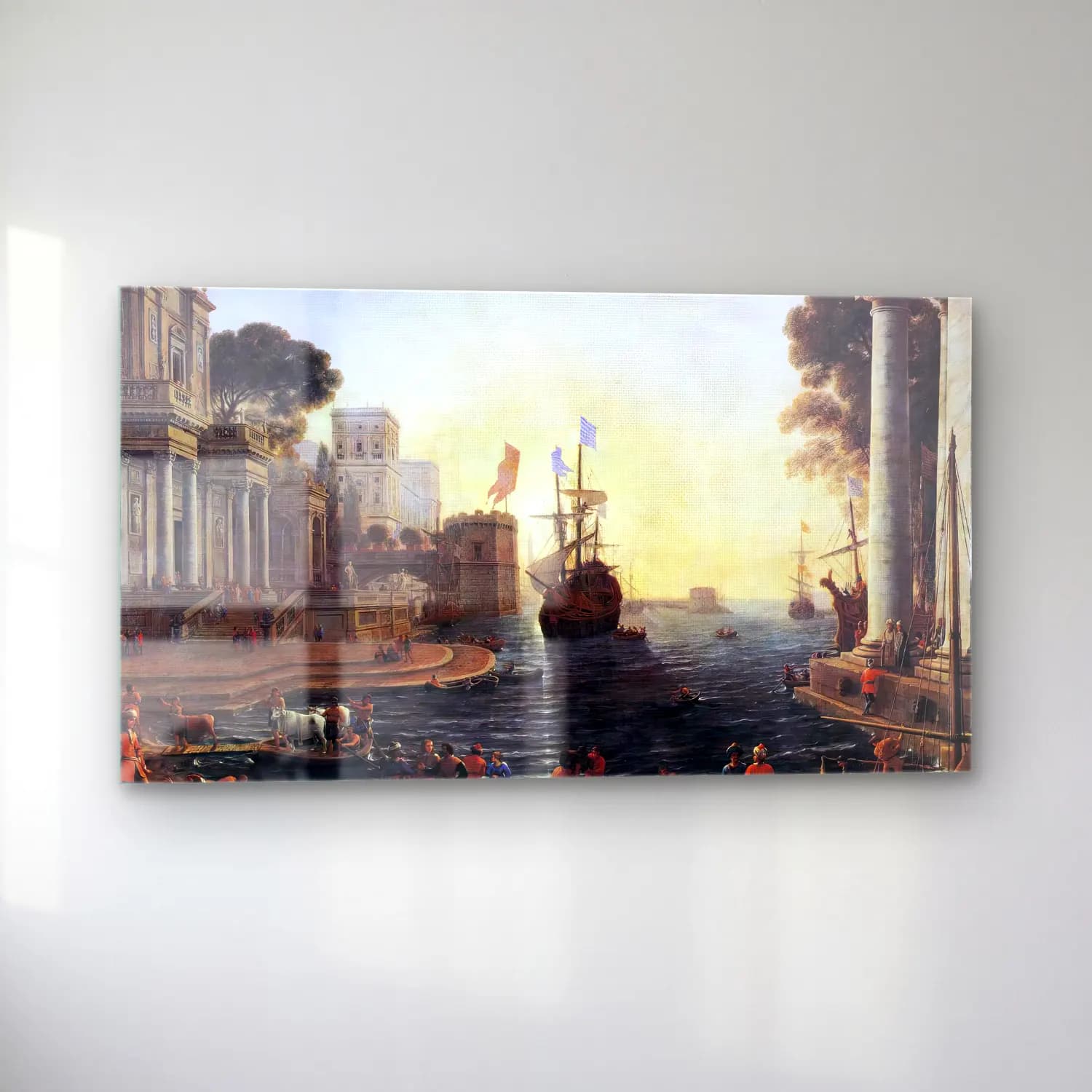 Claude Lorrain – Ulysses Returns Chryseis to her Father cam tablo — sol açıdan görünüm