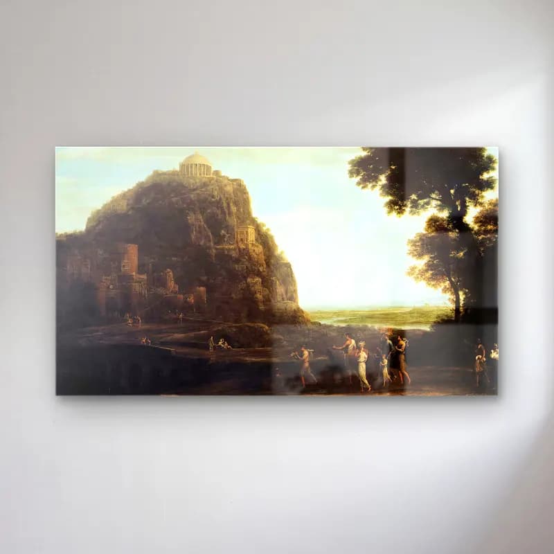 Claude Lorrain – View of Delphi cam tablo — Claude Lorrain – View of Delphi — yağlı boya mitolojik sahne