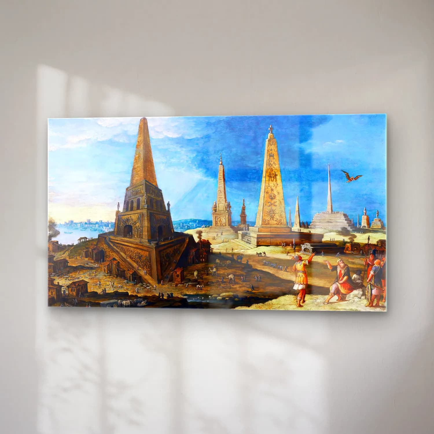 Hendrick van Iii Cleve – Nimrod amongst the Monuments cam tablo — sağ açıdan görünüm