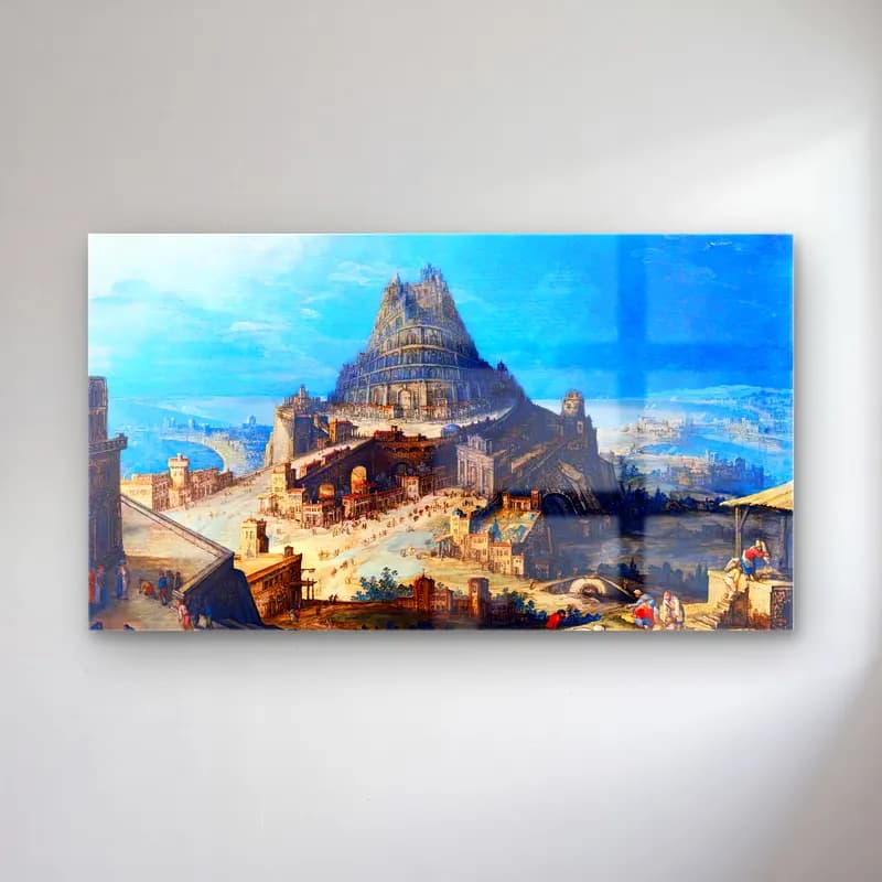Hendrick van Iii Cleve – The Tower of Babel cam tablo — Hendrick van Iii Cleve – The Tower of Babel — vintage antik kalıntılar